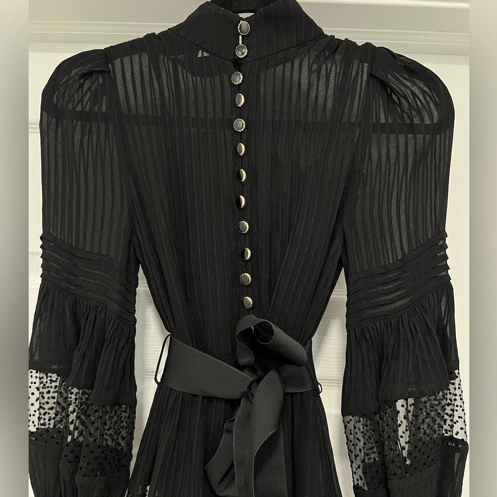 ZIMMERMANN Spliced Mesh Mini Dress US:4 - Picture 4 of 12